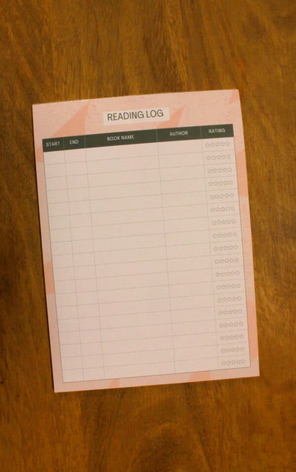 Notepad Reading log 1 scaled
