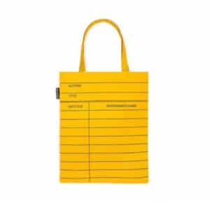 Library Card Yellow Tote