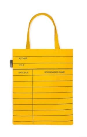 Library Card Yellow Tote
