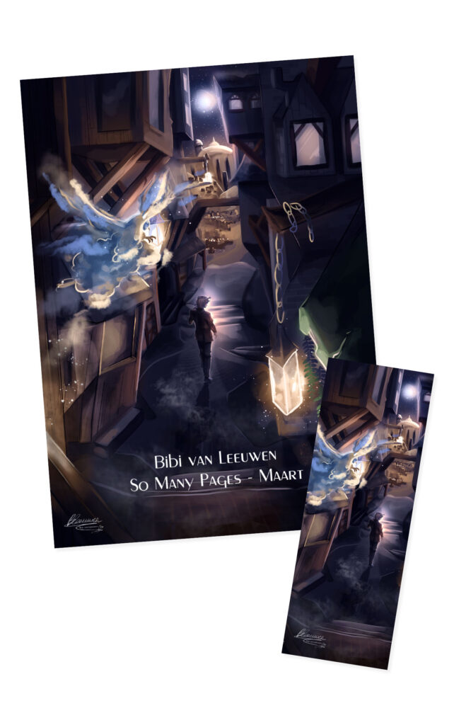 De eeuwige nacht artprint boekenlegger