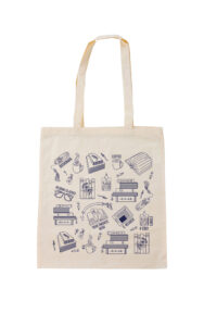 Bookish Tote - Blauwe opdruk