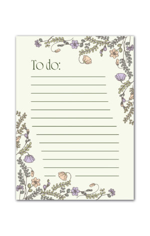 En bb - To do notepad bloemetjes