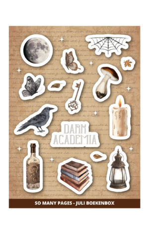 Stickervel 'Dark Academia'