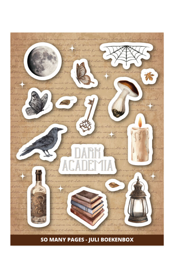 Stickervel 'Dark Academia'
