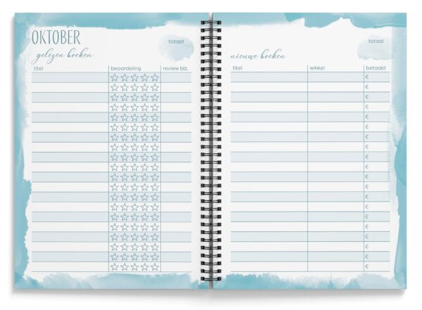 Reading Journal 'Mijn wereld vol boeken' (zonsopkomst) - Afbeelding 4
