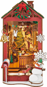 DIY Book Nook Christmas Indoor Scene