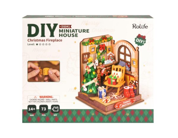 DIY Book Nook Huisje Christmas Fireplace - Afbeelding 3