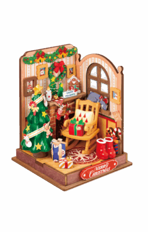 DIY Book Nook Huisje Christmas Fireplace