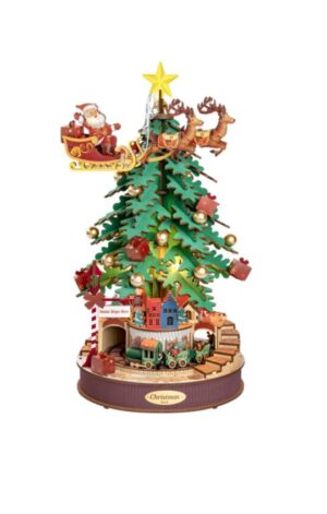 DIY Book Nook Muziekdoos Hout 3D Puzzel Christmas Melody Tree