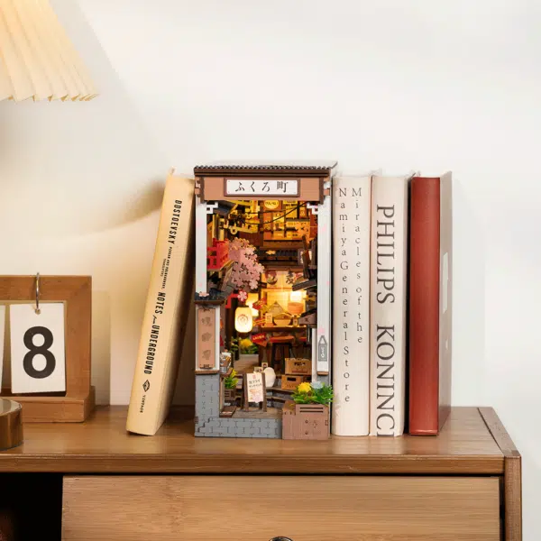 DIY Book Nook Boekensteun Sakura Wine Alley - Afbeelding 3
