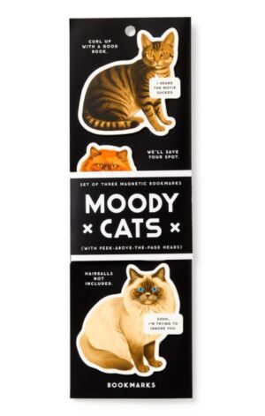 Moody Cats Magnetic Bookmark Set - 9780735386907