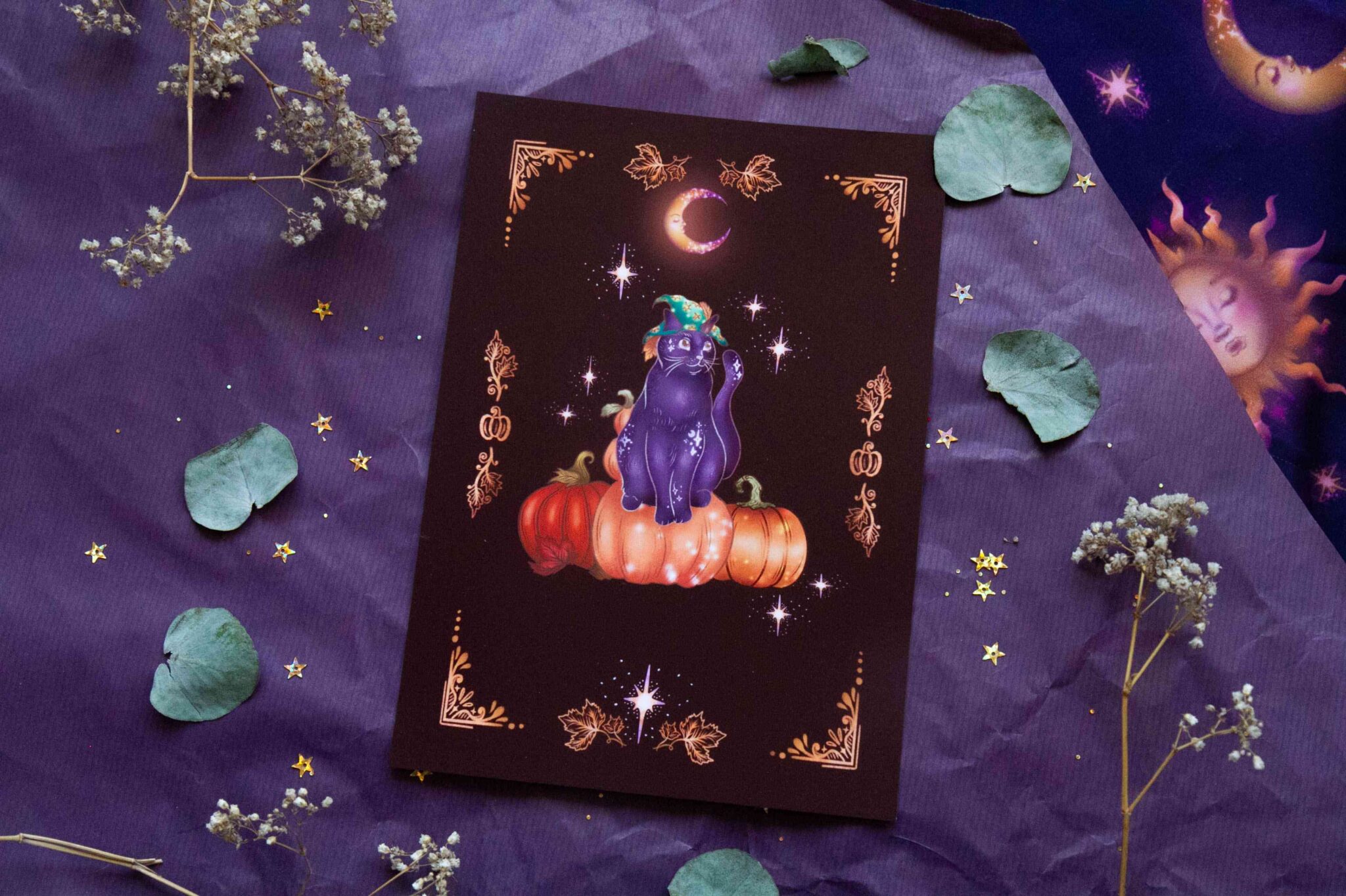 Pumpkin Cat Artprint - Afbeelding 3
