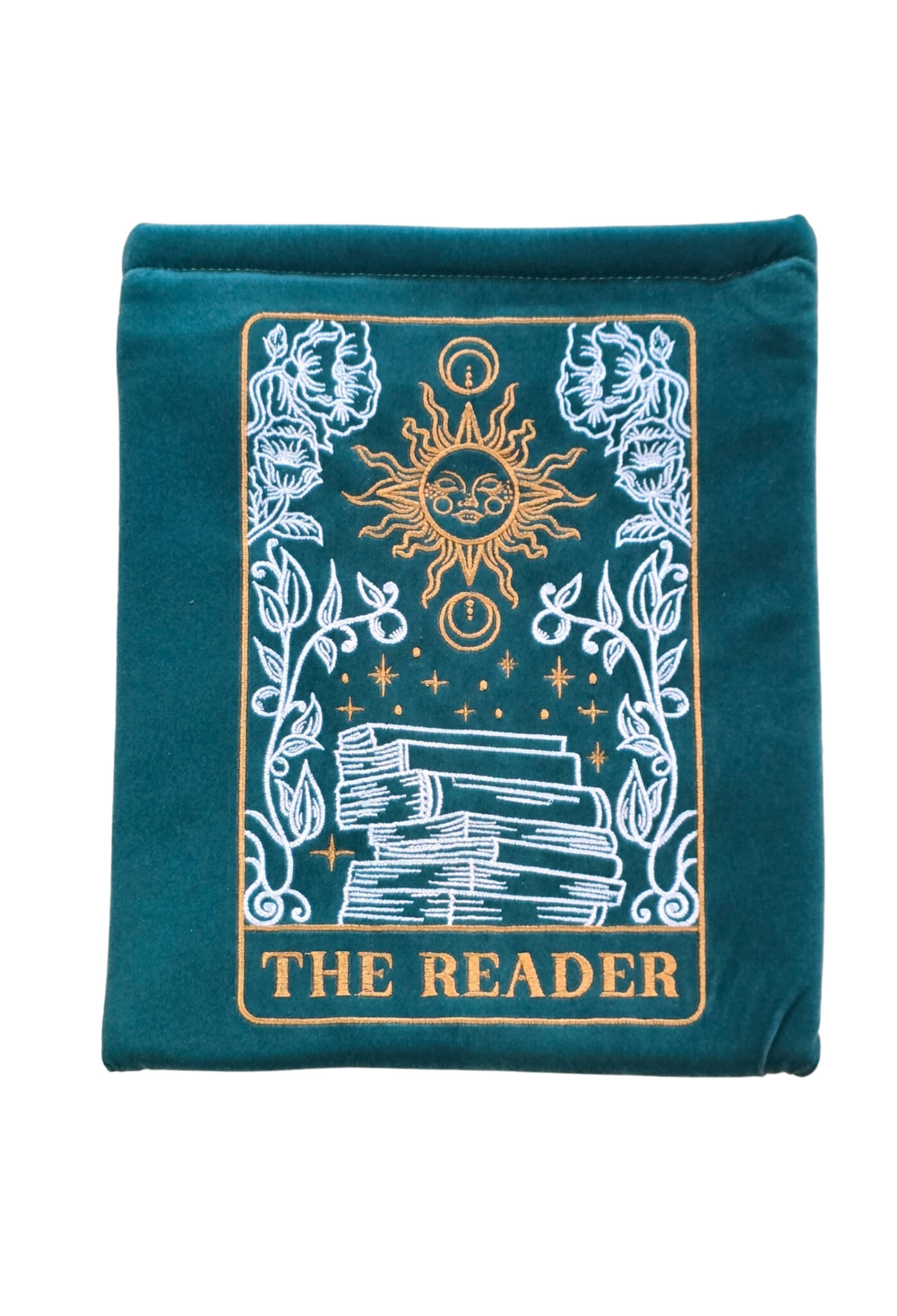 The Reader - Booksleeve met ritsen (Green Velvet)