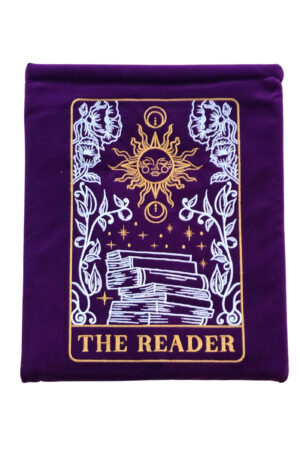 The Reader - Booksleeve met ritsen (Purple Velvet)